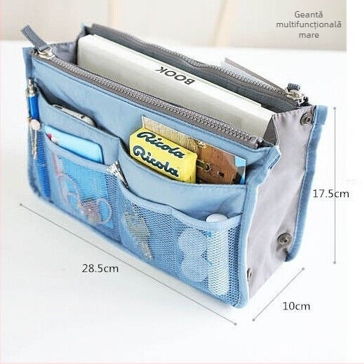 Geantă de mână fashion multifunctională, organizator interior pentru obiecte mici, pentru toalete și machiaj (Brand Unique; Material: Pânză; Funcție: Pliabil; Stil: Japonez)