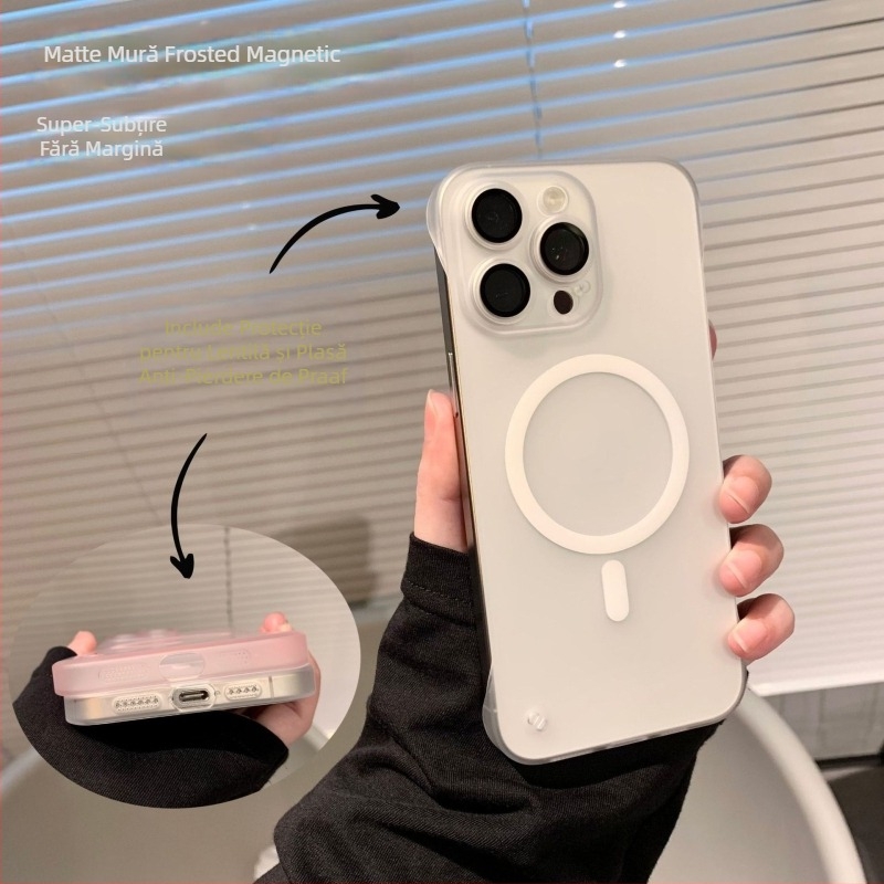 Ke xinf husă PC mată, fără ramă, magnetică, pentru seria iPhone 12–14 – rezistență la șocuri, anti-amprente