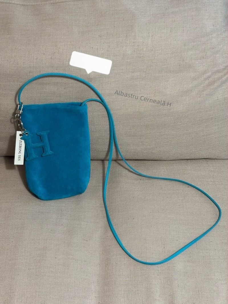 Geantă de telefon din piele naturală, stil bucket, cu buzunar pentru documente, căptușeală poliester, curea pe un umăr, vară 2024