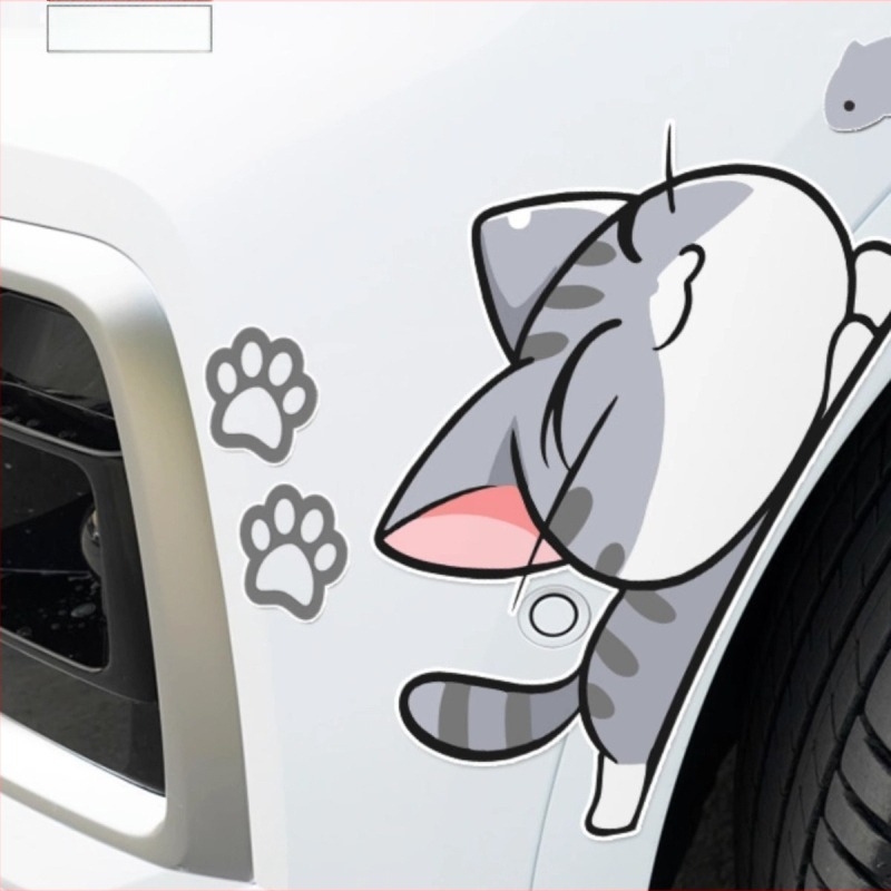 Set autocolant auto pentru aripi și barele față/spate, adeziv, personalizabil, model desen animat