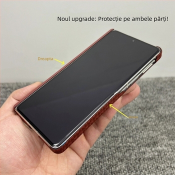 Carcasă de protecție pentru Huawei Mate X5, cu atașare magnetică, textură Kevlar, seria X6, balama cu axă centrală dublă, din PC ultra-subțire