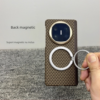 Carcasă de protecție pentru Huawei Mate X5, cu atașare magnetică, textură Kevlar, seria X6, balama cu axă centrală dublă, din PC ultra-subțire