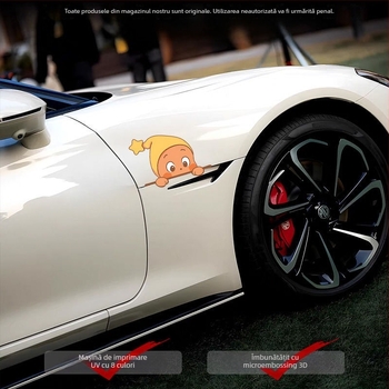 Sticker reflectorizant pentru caroserie – Brand Fan jing; Material: Sticker; Tip: sticker de avertizare reflectorizant; Montaj: cu ventuză