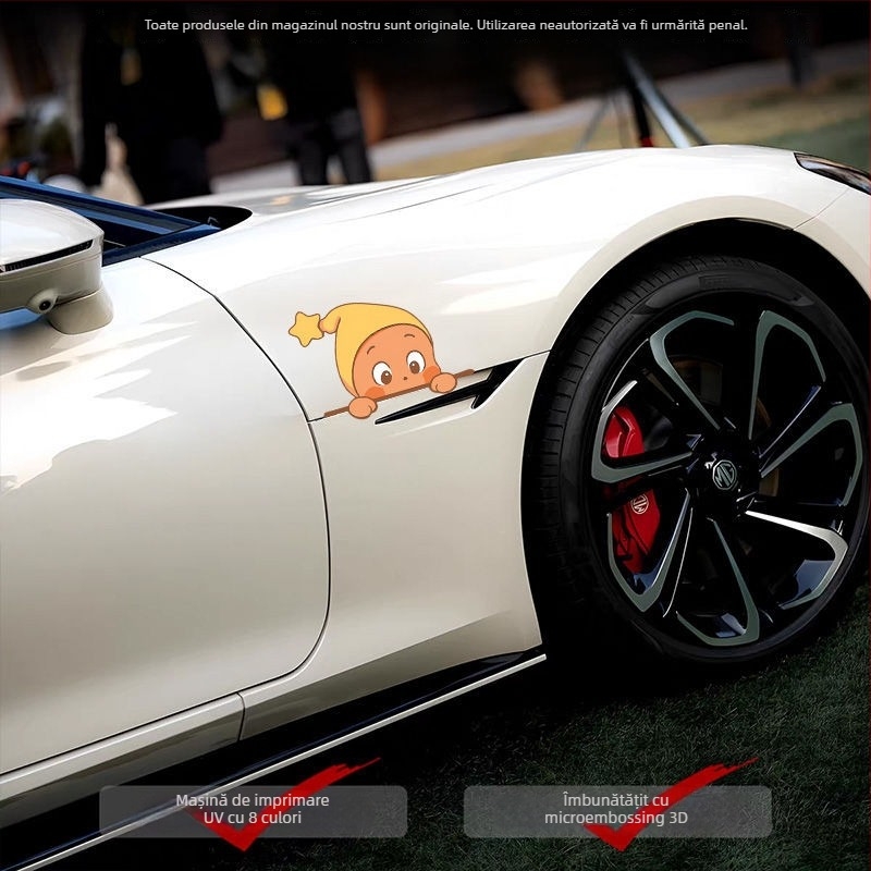 Sticker reflectorizant pentru caroserie – Brand Fan jing; Material: Sticker; Tip: sticker de avertizare reflectorizant; Montaj: cu ventuză