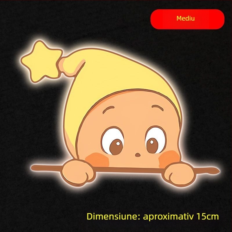 Sticker reflectorizant pentru caroserie – Brand Fan jing; Material: Sticker; Tip: sticker de avertizare reflectorizant; Montaj: cu ventuză