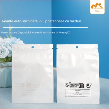 Pungă de ambalare din film CPP perlat, auto-sigilantă, anti-sufocare, pentru bijuterii și ambalarea cadourilor; Material: film CPP; Lungime sigilare: 5–20 cm