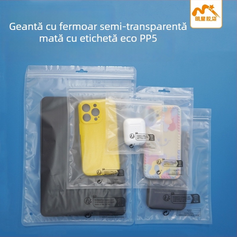 Pungă de ambalare din film CPP perlat, auto-sigilantă, anti-sufocare, pentru bijuterii și ambalarea cadourilor; Material: film CPP; Lungime sigilare: 5–20 cm