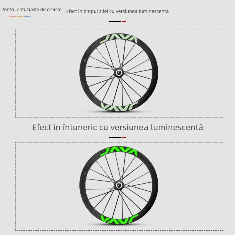 Film de schimbare a culorii jantelor pentru biciclete de drum JAVA – adeziv, model JAVA