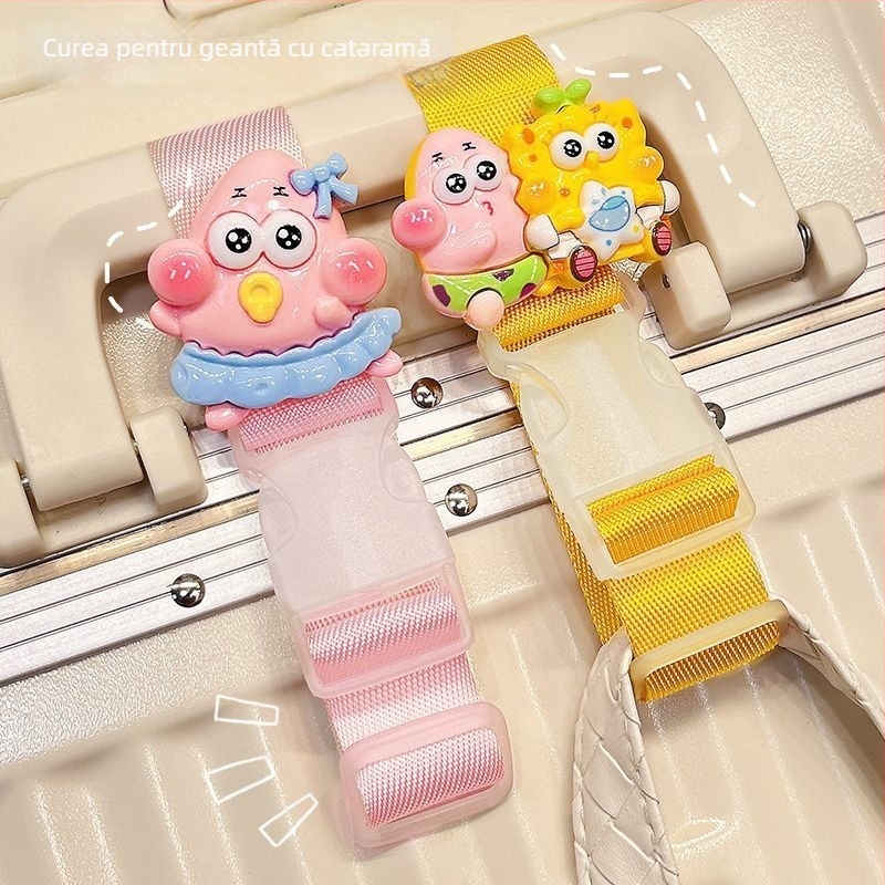 Bandă pentru bagaj cu cârlig exterior, material PU (Material: PU; Categorie: Accesorii pentru bagaje; Brand: Altul; Model: Altul)