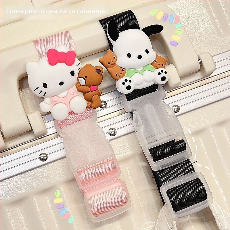 Bandă pentru bagaj cu cârlig exterior, material PU (Material: PU; Categorie: Accesorii pentru bagaje; Brand: Altul; Model: Altul)