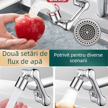 Extensor universal pentru robinet, rotativ și anti-strop pentru chiuvetă – multifuncțional
