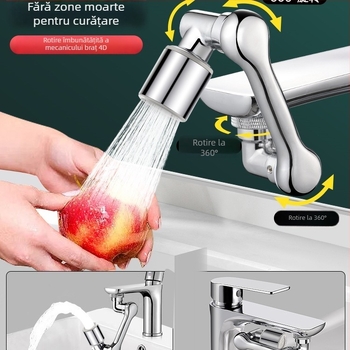 Extensor universal pentru robinet, rotativ și anti-strop pentru chiuvetă – multifuncțional