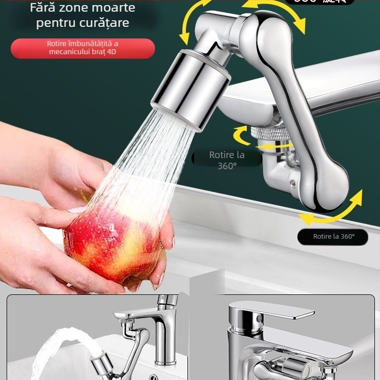 Extensor universal pentru robinet, rotativ și anti-strop pentru chiuvetă – multifuncțional