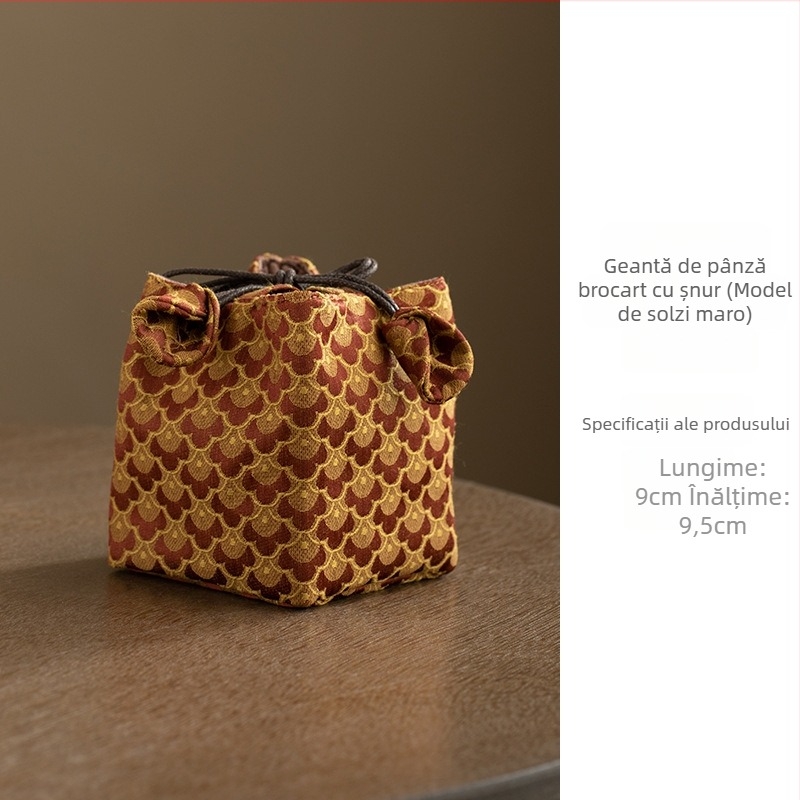 Accesorii pentru ceremonia ceaiului – geantă de depozitare din material textil, set de ceai portabil, Daantang, stil chinezesc nou