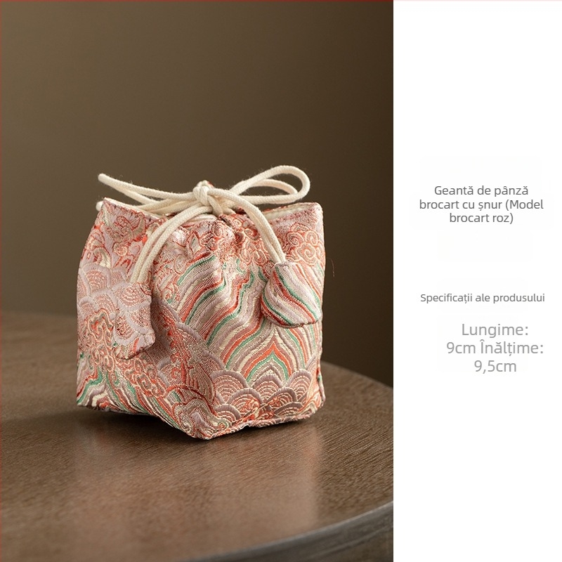 Accesorii pentru ceremonia ceaiului – geantă de depozitare din material textil, set de ceai portabil, Daantang, stil chinezesc nou