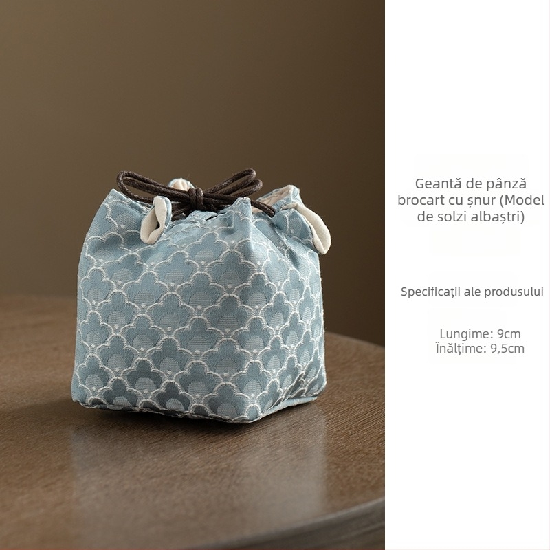 Accesorii pentru ceremonia ceaiului – geantă de depozitare din material textil, set de ceai portabil, Daantang, stil chinezesc nou
