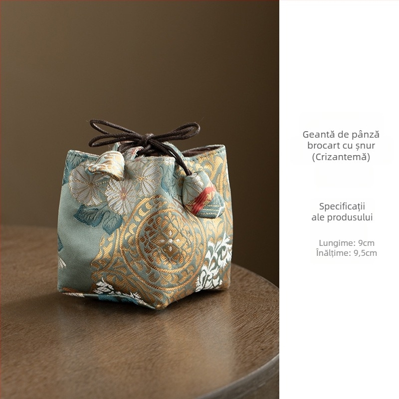 Accesorii pentru ceremonia ceaiului – geantă de depozitare din material textil, set de ceai portabil, Daantang, stil chinezesc nou