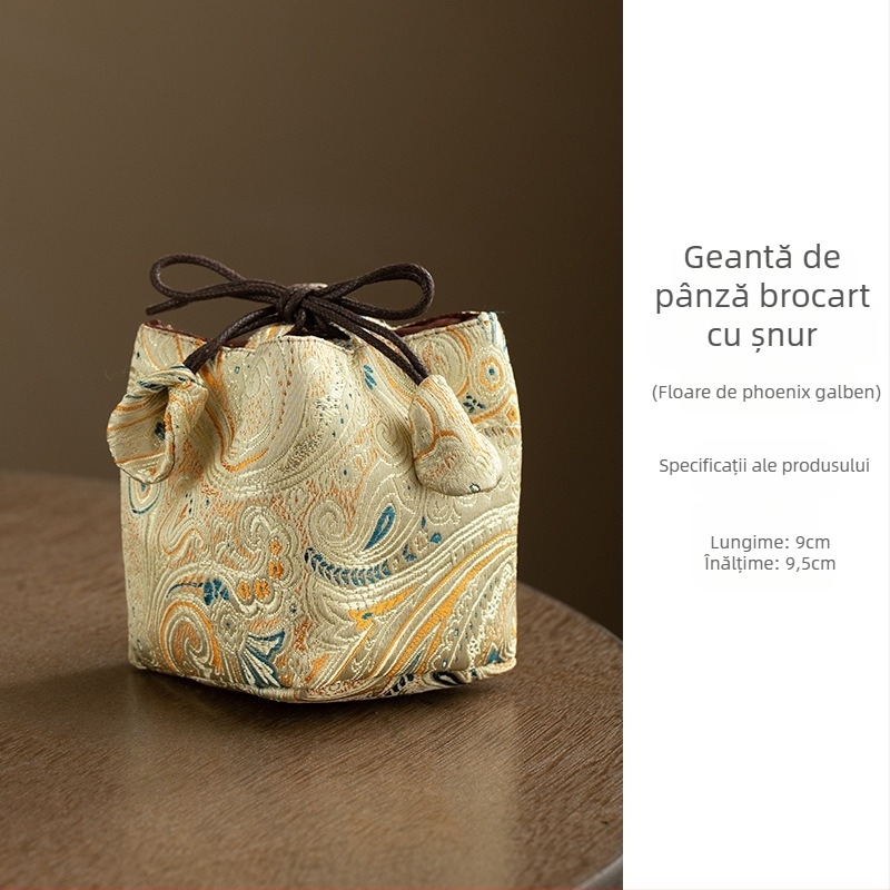 Accesorii pentru ceremonia ceaiului – geantă de depozitare din material textil, set de ceai portabil, Daantang, stil chinezesc nou