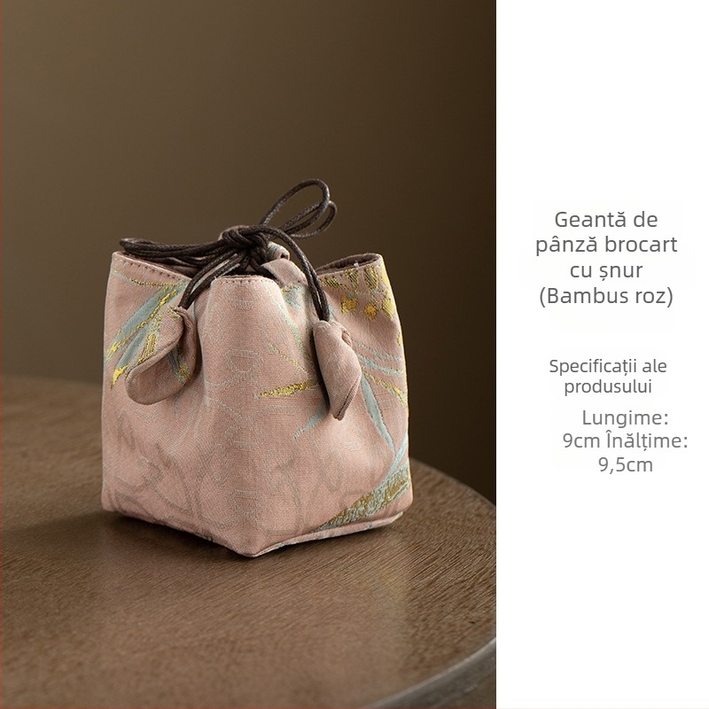 Accesorii pentru ceremonia ceaiului – geantă de depozitare din material textil, set de ceai portabil, Daantang, stil chinezesc nou