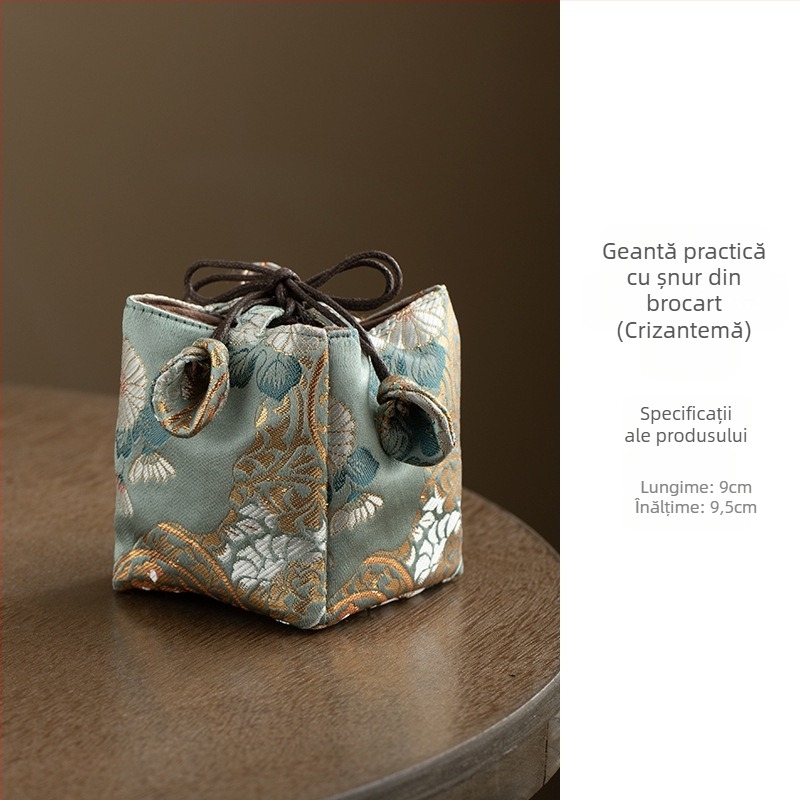 Accesorii pentru ceremonia ceaiului – geantă de depozitare din material textil, set de ceai portabil, Daantang, stil chinezesc nou