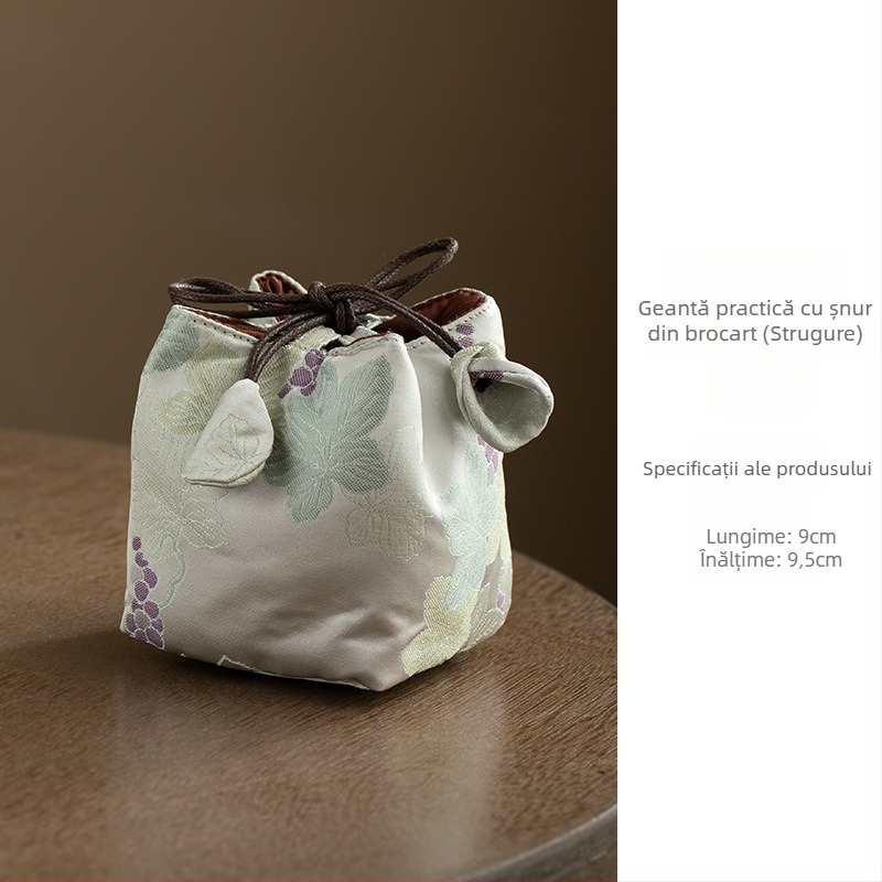 Accesorii pentru ceremonia ceaiului – geantă de depozitare din material textil, set de ceai portabil, Daantang, stil chinezesc nou