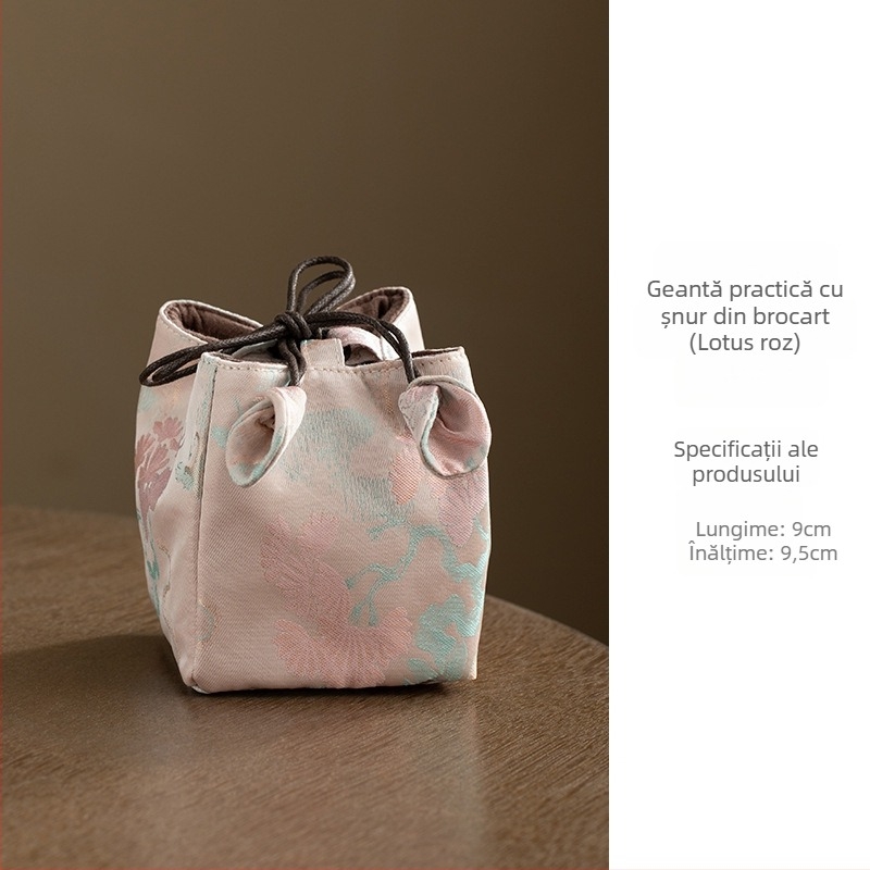 Accesorii pentru ceremonia ceaiului – geantă de depozitare din material textil, set de ceai portabil, Daantang, stil chinezesc nou