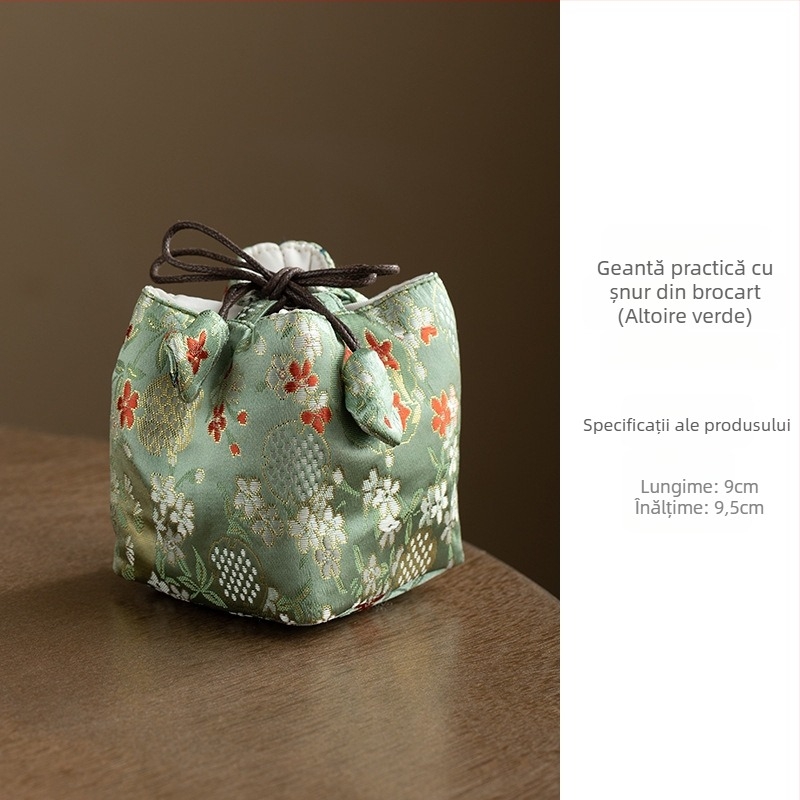Accesorii pentru ceremonia ceaiului – geantă de depozitare din material textil, set de ceai portabil, Daantang, stil chinezesc nou