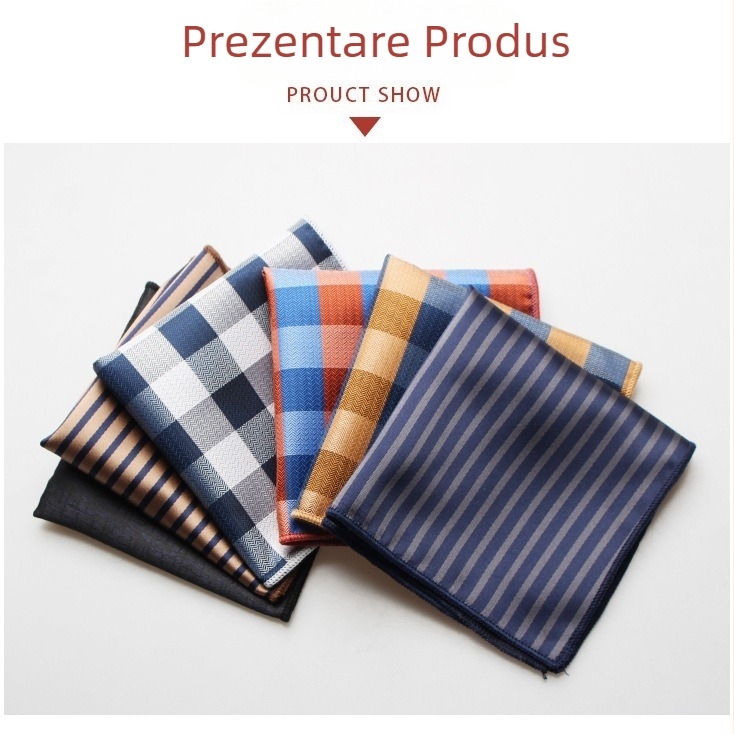 Batistă de buzunar pentru bărbați - țesătură jacquard monocromă, fire poliester, căptușeală poliester, stil lejer