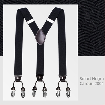 kaidvll Bretele tip Y pentru bărbați, cu 6 clipsuri, lungime reglabilă, bretele încrucișate, elastice puternice