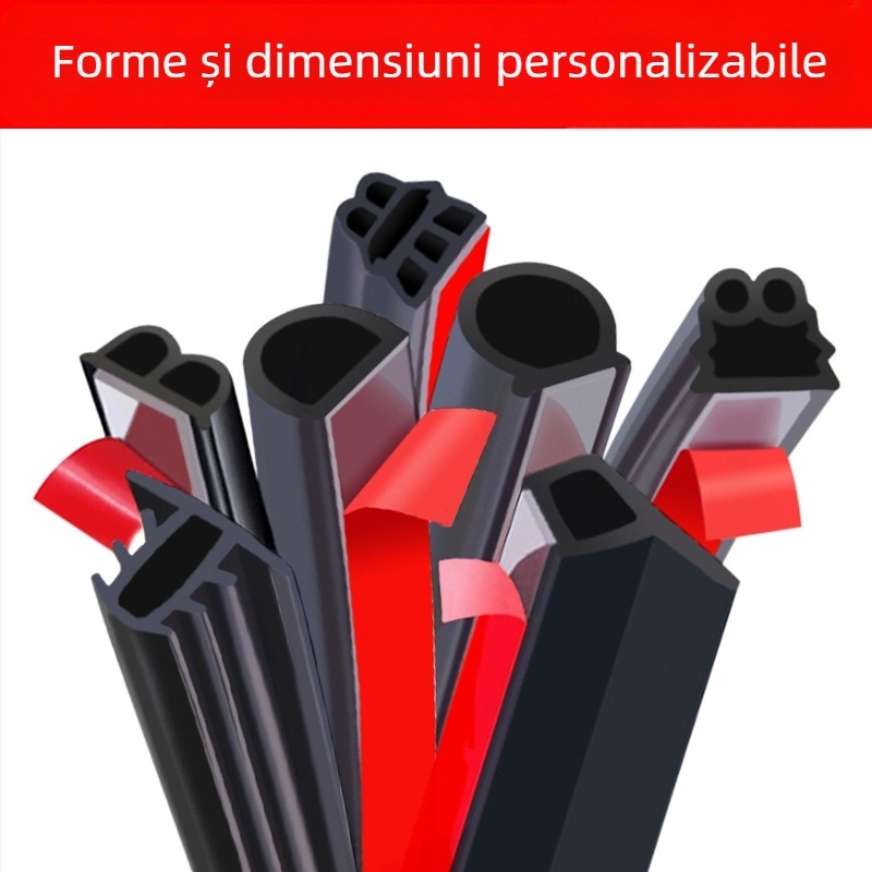 Bandă etanșare pentru ușa mașinii din cauciuc, design cu cinci și șase orificii, izolare fonică și impermeabil, pentru diferite modele