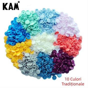 Brand Hualian KAM Buton snap T5, din rășină plastică, potrivit pentru paltoane, blugi și genți