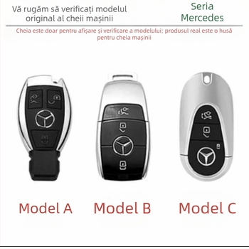 Husă de cheie Mercedes-Benz GLC cu textură Napa pentru modelele C260L, C200L, GLB, GLE350, E300L, E260