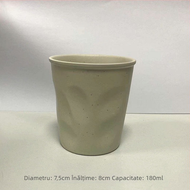 Farfurie ceramice plată, lucrată manual, formă neregulată, stil retro, potrivită pentru cuptor cu microunde