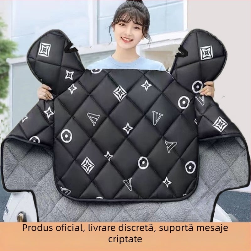 Husă de parbriz pentru bicicletă electrică, țesătură Oxford, impermeabilă, design standard, pentru adulți, deschidere manuală