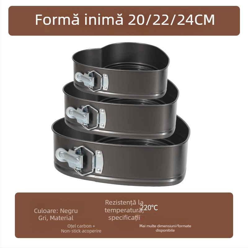 Formă de tort, rotundă, model fagure de miere, antiaderentă, oțel carbon, cu fund detașabil