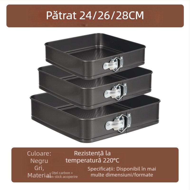 Formă de tort, rotundă, model fagure de miere, antiaderentă, oțel carbon, cu fund detașabil