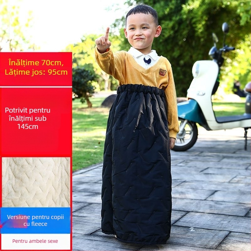 Leg Warmer pentru femei pentru bicicletă electrică, protecție împotriva vântului, impermeabil, căptușit cu fleece, cu fustă pentru toamnă–iarnă