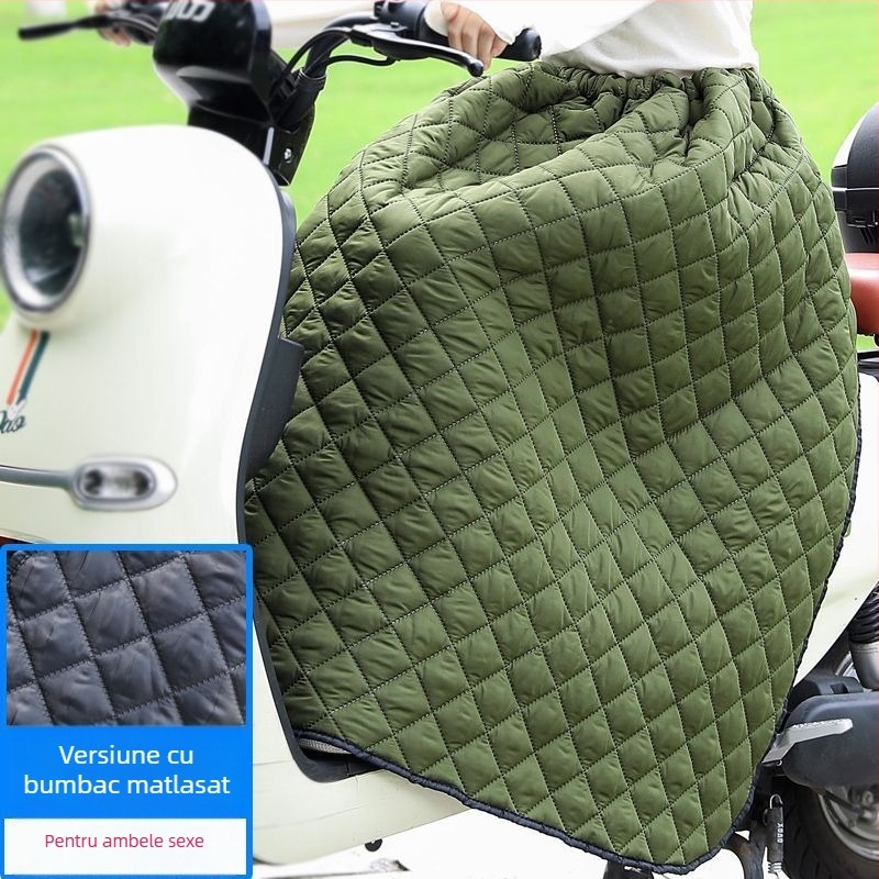 Leg Warmer pentru femei pentru bicicletă electrică, protecție împotriva vântului, impermeabil, căptușit cu fleece, cu fustă pentru toamnă–iarnă