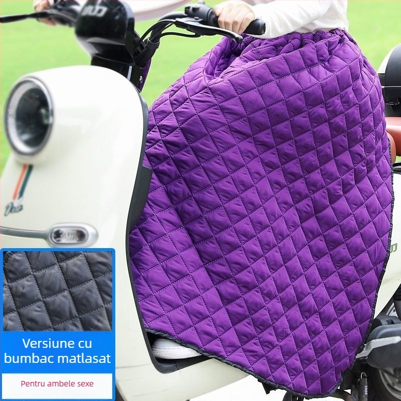 Leg Warmer pentru femei pentru bicicletă electrică, protecție împotriva vântului, impermeabil, căptușit cu fleece, cu fustă pentru toamnă–iarnă