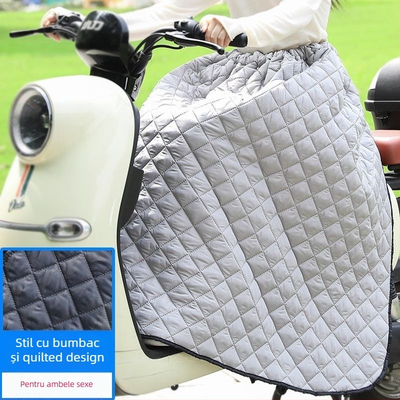 Leg Warmer pentru femei pentru bicicletă electrică, protecție împotriva vântului, impermeabil, căptușit cu fleece, cu fustă pentru toamnă–iarnă