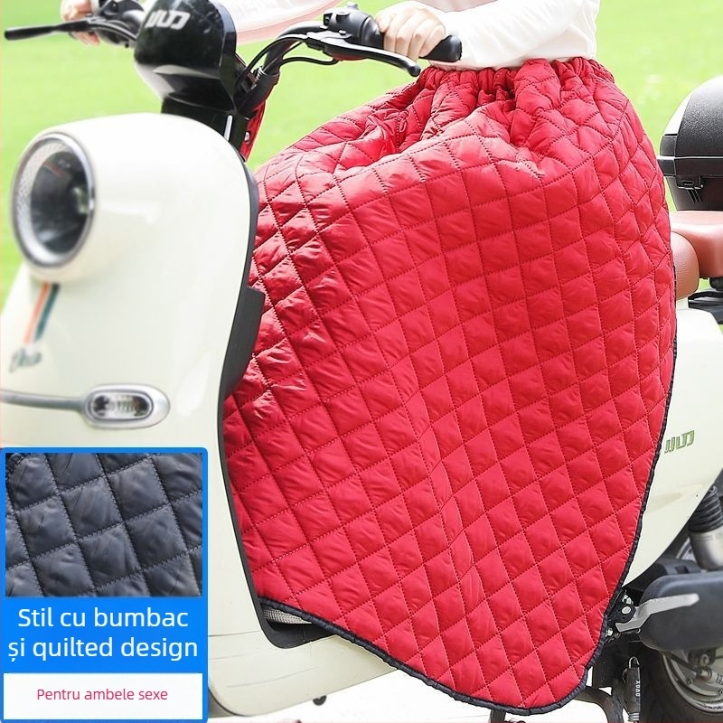 Leg Warmer pentru femei pentru bicicletă electrică, protecție împotriva vântului, impermeabil, căptușit cu fleece, cu fustă pentru toamnă–iarnă