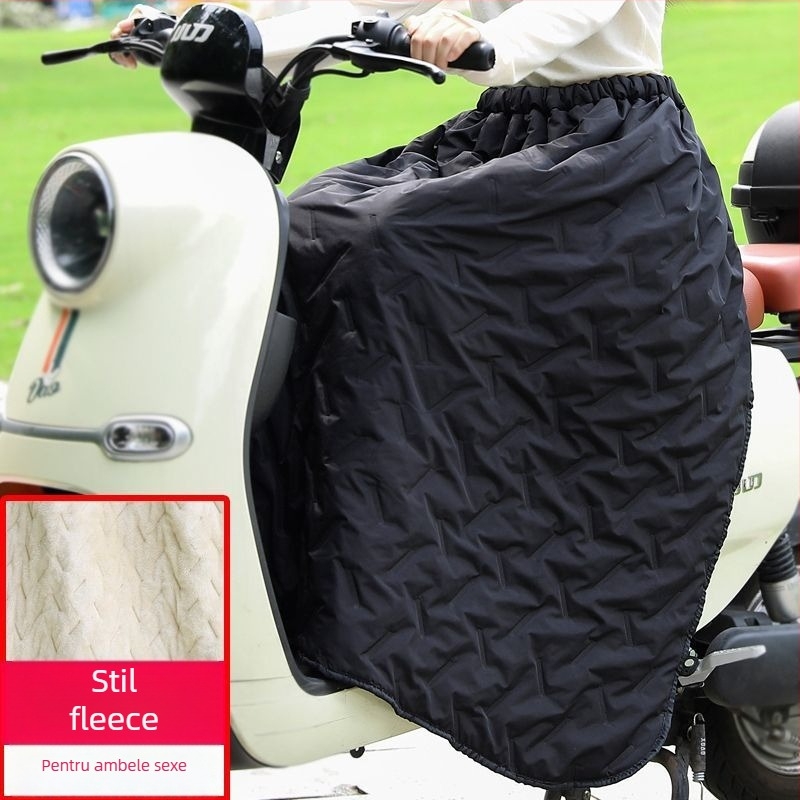 Leg Warmer pentru femei pentru bicicletă electrică, protecție împotriva vântului, impermeabil, căptușit cu fleece, cu fustă pentru toamnă–iarnă