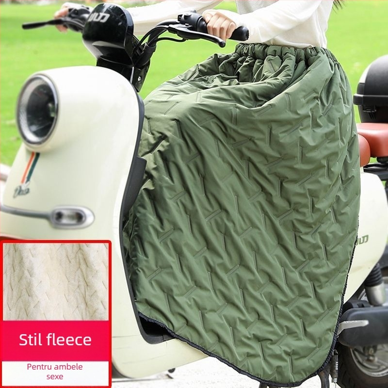 Leg Warmer pentru femei pentru bicicletă electrică, protecție împotriva vântului, impermeabil, căptușit cu fleece, cu fustă pentru toamnă–iarnă