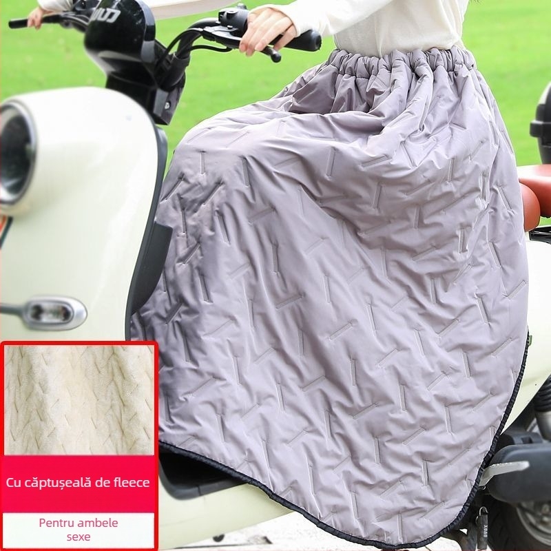Leg Warmer pentru femei pentru bicicletă electrică, protecție împotriva vântului, impermeabil, căptușit cu fleece, cu fustă pentru toamnă–iarnă
