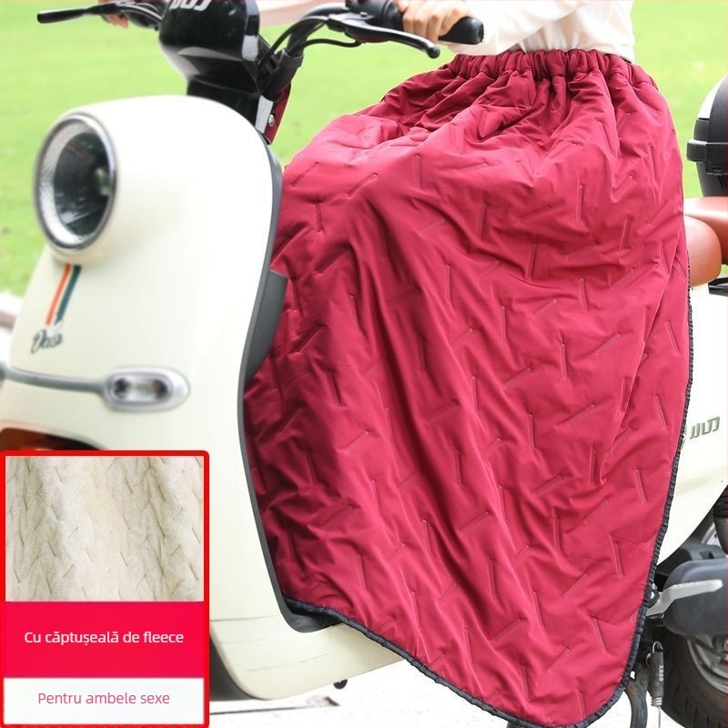 Leg Warmer pentru femei pentru bicicletă electrică, protecție împotriva vântului, impermeabil, căptușit cu fleece, cu fustă pentru toamnă–iarnă