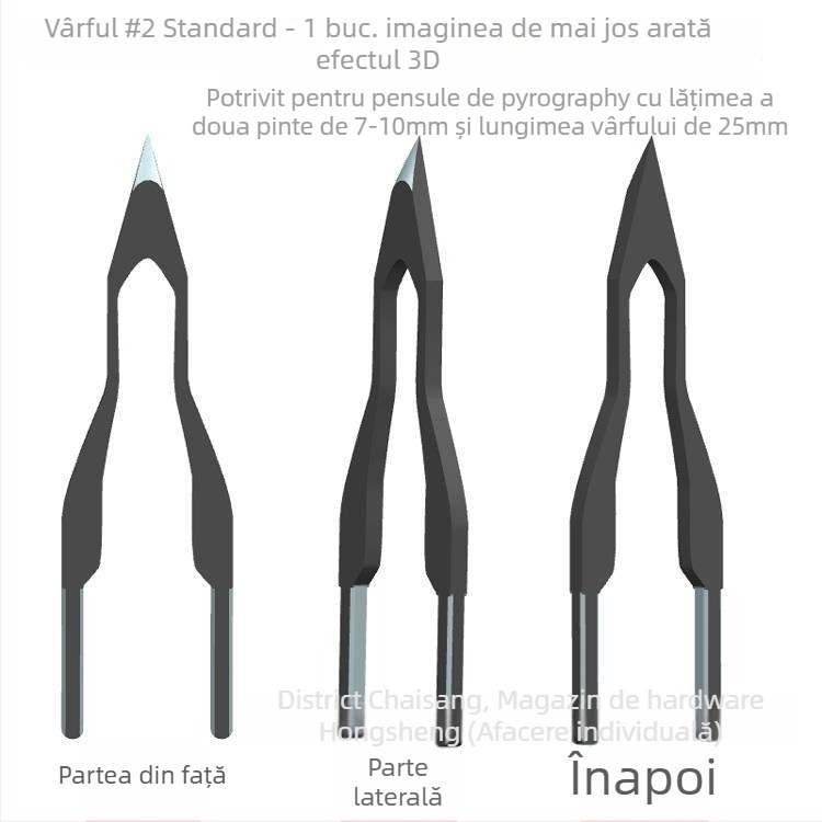 Vârf profesional pentru pyrogravură – vârf electric încălzit pentru gravură