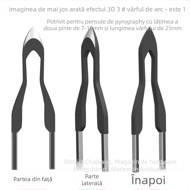 Vârf profesional pentru pyrogravură – vârf electric încălzit pentru gravură