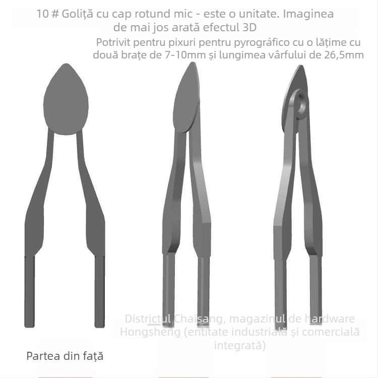 Vârf profesional pentru pyrogravură – vârf electric încălzit pentru gravură