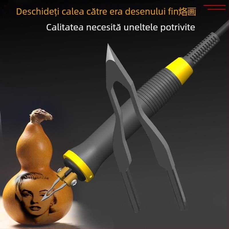 Vârf profesional pentru pyrogravură – vârf electric încălzit pentru gravură