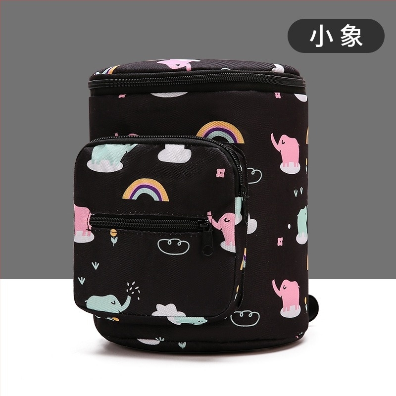 Geantă pentru cărucior cu capacitate mare, impermeabilă Oxford, model cu animale, compatibilă cu cărucior, organizator multifuncțional